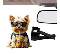 Désodorisant pour voiture, clips de ventilation, diffuseur de parfum acrylique 2D, élégant diffuseur de parfum de chien pour femmes hommes camion van road trip voyage trajets quotidiens