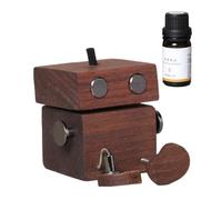 Désodorisant pour voiture, diffuseur en bois pour homme, 5,7 x 4,4 x 4,7 cm, décoration d'aromathérapie, parfum , design secouant, parfait pour papa, maman, mari, épouse, famille, famille