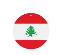 Désodorisant pour voiture Drapeau du Liban - Lot de 4 diffuseurs de parfum longue durée pour voiture, maison et placard