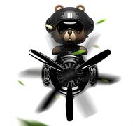 Désodorisant pour voiture en avion - Diffuseur d'aromathérapie en forme d'ours | Clip d'aération | Désodorisant automatique à tête secouante pour éliminer les odeurs, décoration intérieure élégante