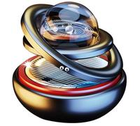 Désodorisant pour voiture, énergie solaire combinant suspension et rotation diffuseur de voiture avec double anneau interstellaire, désodorisant intelligent pour décoration intérieure intelligente