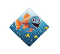 Désodorisant pour voiture Fish Under The Sea à suspendre, tablettes d'aromathérapie de voiture parfumées longue durée, cartes parfumées au losange pour véhicules, chambre à coucher, armoire, style