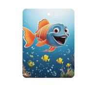 Désodorisant pour voiture Fish Under The Sea à suspendre, tablettes d'aromathérapie parfumées longue durée, cartes parfumées carrées pour véhicules, chambre à coucher, armoire, style gris