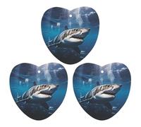 Désodorisant pour voiture Great White Shark, pastilles parfumées (paquet de 3) (saveur lavande/océan/thé blanc) pour voiture ou maison.