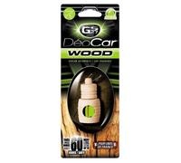 GS27 - Désodorisant Voiture avec Diffuseur Bois Déocar Wood - Parfum Voiture 100% Français - Pomme Verte