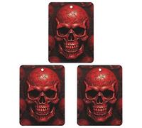 Désodorisant pour voiture Red Skulls, pastilles parfumées (paquet de 3) (saveur lavande/océan/thé blanc) pour voiture ou maison.