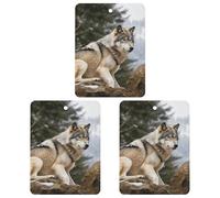 Désodorisant pour voiture Snow Mountain Wild Wolf, comprimés parfumés (paquet de 3) (saveur lavande/océan/thé blanc) pour voiture ou maison.
