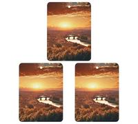 Désodorisant pour voiture Sunset View, pastilles parfumées (paquet de 3) (saveur lavande/océan/thé blanc) pour voiture ou maison.