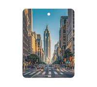 Désodorisant pour voiture Tall Buildings in The City à suspendre, tablettes d'aromathérapie parfumées longue durée, cartes parfumées carrées pour véhicules, chambre à coucher, armoire, style gris