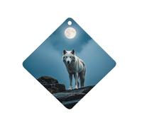 Désodorisant pour voiture The White Wolf on The Rock à suspendre, tablettes d'aromathérapie de voiture parfumées longue durée, cartes parfumées en losange pour véhicules, chambre à coucher, armoire