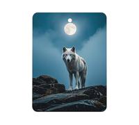 Désodorisant pour voiture The White Wolf on The Rock à suspendre, tablettes d'aromathérapie parfumées longue durée, cartes parfumées carrées pour véhicules, chambre à coucher, armoire, style gris