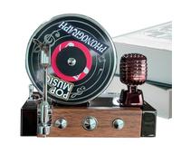 Désodorisant pour voiture, tourne-disque, désodorisant de voiture, pour femme, platine disque, décoration d'aromathérapie rétro à énergie solaire, pour une utilisation dans les voitures