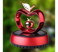 Désodorisant rotatif à énergie solaire dynamique pour voiture, améliore l'atmosphère intérieure avec un parfum aromatique (doré)