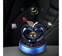Désodorisant rotatif à énergie solaire dynamique pour voiture, améliore l'atmosphère intérieure avec un parfum aromatique (bleu)