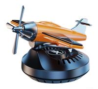 Désodorisant rotatif à énergie solaire pour tableau de bord avec turbine d'avion et extraits de plantes alcoolisées (noir)