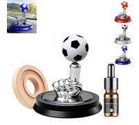 Désodorisant rotatif solaire pour voiture de football, diffuseur d'aromathérapie tourbillonnant à l'énergie solaire, diffuseur d'aromathérapie rotatif à 360°, pour les amateurs de football