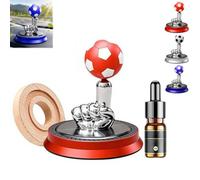 Désodorisant rotatif solaire pour voiture de football, diffuseur d'aromathérapie tourbillonnant à l'énergie solaire, diffuseur d'aromathérapie rotatif à 360°, pour les amateurs de football