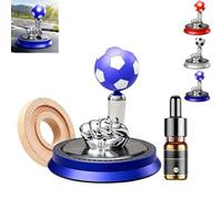 Désodorisant rotatif solaire pour voiture de football, diffuseur d'aromathérapie tourbillonnant à l'énergie solaire, diffuseur d'aromathérapie rotatif à 360°, pour les amateurs de football