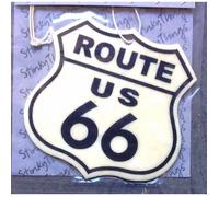 Désodorisant Route 66 Logo Blanc Blason Auto Voiture