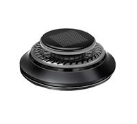 Désodorisant solaire pour voiture avec diffuseur de parfum rotatif, corps en ABS et alliage d'aluminium avec moteur silencieux en cuivre pur pour un arôme continu (noir)