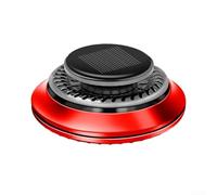 Désodorisant solaire pour voiture avec diffuseur de parfum rotatif, corps en ABS et alliage d'aluminium avec moteur silencieux en cuivre pur pour un arôme continu (rouge)