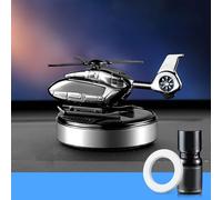 Désodorisant solaire pour voiture avec rotation automatique pour aromathérapie, diffuseur ABS + alliage pour tableau de bord, recharge d'huiles essentielles incluse (F)