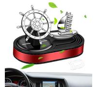 Désodorisant solaire pour voiture - Parfum de voiture avec gouvernail rotatif - Diffuseur pour voiture, diffuseur de thérapie pour voiture, désodorisant antidérapant pour voiture, décoration
