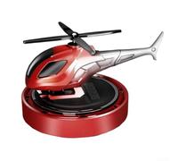 Désodorisant solaire pour voiture, rotation automatique, diffuseur d'huiles essentielles, machine d'aromathérapie, en alliage ABS, décoration rotative pour la plupart des véhicules, rouge (rouge)