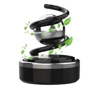 Désodorisant Solaire pour Voiture with Balle de Plume Flottante, Diffuseur d'Aromathérapie Rotatif pour l'Intérieur, Élimine les Odeurs, Design Élégant with Galvanoplastie, Décoration de Voiture Écolo