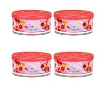 Désodorisant solide - 4 parfums, salle de bain et hôtel - Désodorisant parfumé éliminant les odeurs (parfum rose, 4 pièces)