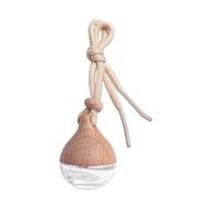 Désodorisant suspendu pour voiture - verre, 4,5 x 3,5 cm Bouteille diffuseur rechargeable | Couvercle en bois à suspendre pour diffuseur de parfum pour rétroviseur, conduite quotidienne
