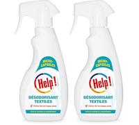 Désodorisant Textile Help - Idéal Linge & Coussins - Élimine les Mauvaises Odeurs (Lot de 2)