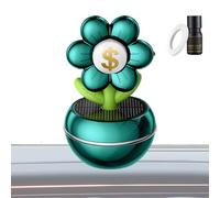 Désodorisant Voiture Solaire,Diffuseur d'Aromathérapie Rotatif - Rafraîchisseur d'Air à Longue Durée d'Argent pour Tableau de Bord, Camion, Maison, Studio Décoration