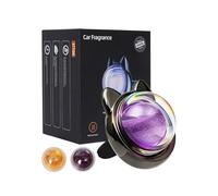 Désodorisant Voiture Starlight Design Compatible avec Febreze Parfum, Sent bon Voiture Désodorisant pour Grille d'aération de Diffuseur Voiture avec 2 Parfums Naturels (Mandarine et Fruit de Fleur)