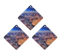 Désodorisants de voiture à suspendre - Beauté Grand Canyon - Cartes parfumées - Tablettes d'aromathérapie - Miroir intérieur - Pendentif pour armoire de salle de bain - Losange noir