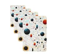 Désodorisants de voiture imprimés sur le thème de la physique (lot de 4) : pastilles parfumées rectangulaires à suspendre au rétroviseur.