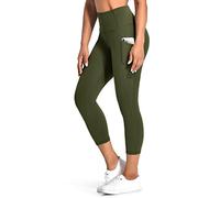 Desol Legging Femme Capri 3/4 Legging de Sport Opaque Taille Haute élastique avec Poches latérales pour Les Loisirs de Yoga