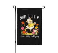 Désolé aux 99, j'ai traîné ! Drapeau de jardin chrétien avec des moutons, 30 x 45 cm, pour la décoration extér