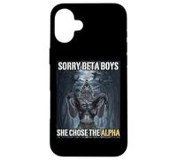 Désolé, Beta Boys, Elle a Choisi Le mème Alpha Funny Alpha Wolf Coque pour iPhone 16 Plus