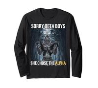 Désolé, Beta Boys, Elle a Choisi Le mème Alpha Funny Alpha Wolf Manche Longue