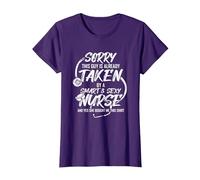 Désolé, Ce Mec Est Déjà Pris par Un Cadeau D'infirmière T-Shirt, Femme, Violet, XL