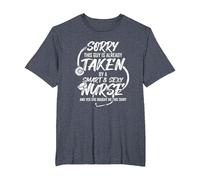 Désolé, Ce Mec Est Déjà Pris par Un Cadeau D'infirmière T-Shirt, Homme Grandes Tailles, Bleu Chiné, 3X Tall