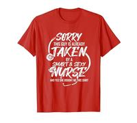 Désolé, Ce Mec Est Déjà Pris par Un Cadeau D'infirmière T-Shirt, Homme, Rouge, XL