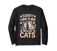 Désolé, j'ai des projets avec My Cats Funny Cat Lover Manche Longue