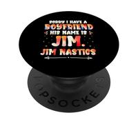 Désolé, J'Ai Un Petit ami Jim Nastics Funny Gymnastics PopSockets PopGrip Adhésif
