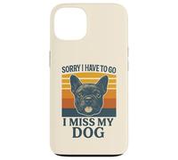 Désolé, Je Dois y Aller, Mon Chien Frenchie Retro me Manque Coque pour iPhone 13