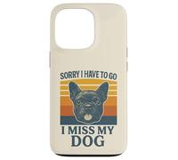 Désolé, Je Dois y Aller, Mon Chien Frenchie Retro me Manque Coque pour iPhone 13 Pro