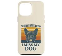 Désolé, Je Dois y Aller, Mon Chien Frenchie Retro me Manque Coque pour iPhone 13 Pro Max