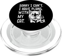 Désolé, Je ne Peux Pas Avoir de projets avec Mon Chat avec des Lunettes de Soleil Kitty PopSockets PopGrip pour MagSafe