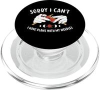 Désolé, Je ne Peux Pas, J'Ai des projets avec Mes Aiguilles à Tricoter PopSockets PopGrip pour MagSafe